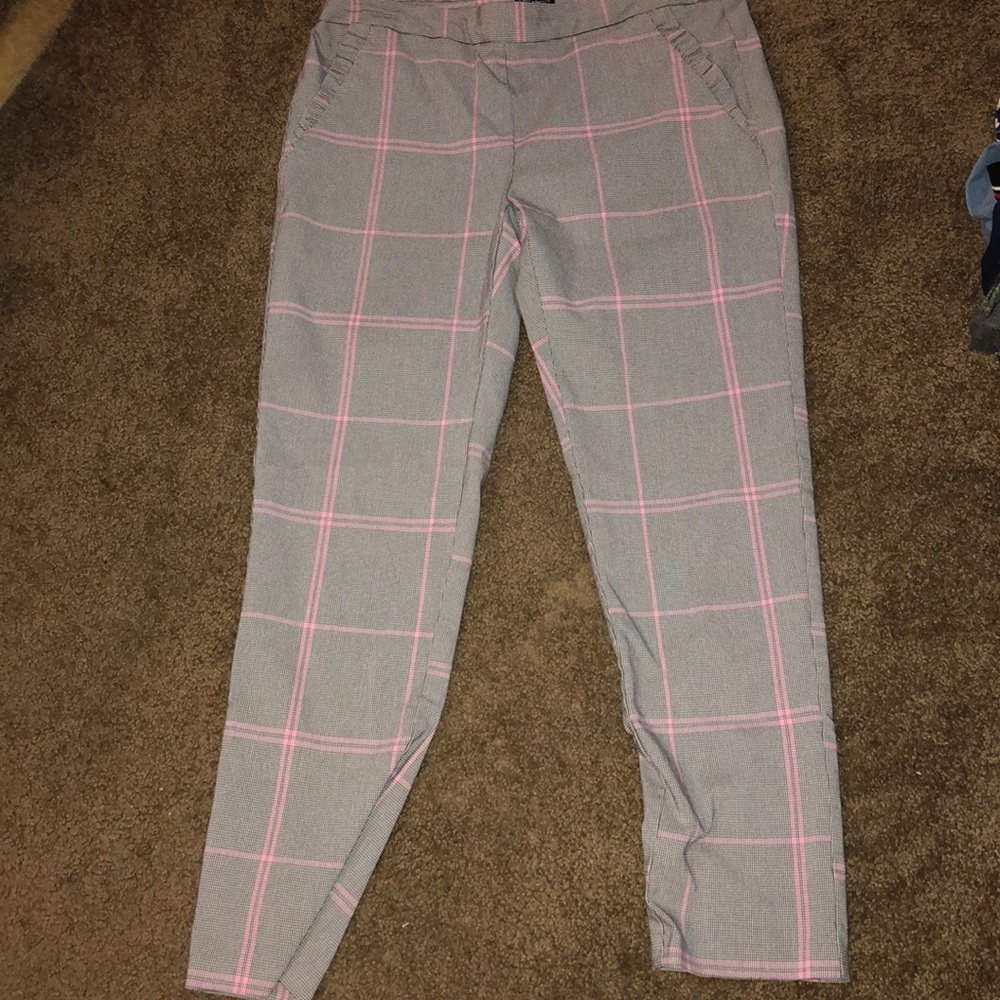 plaid pantsuit pants